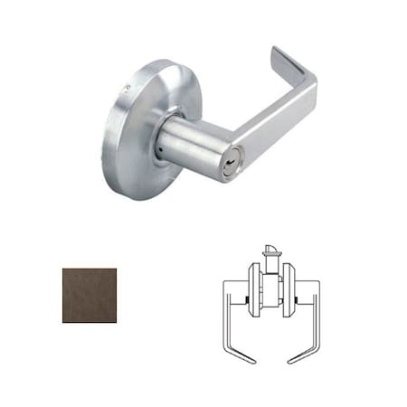 Cal-Royal Design Passage Lever Lock, 2-3/4 Backset, ASA Strike, US10BE Dark Bronze SL30-10BE